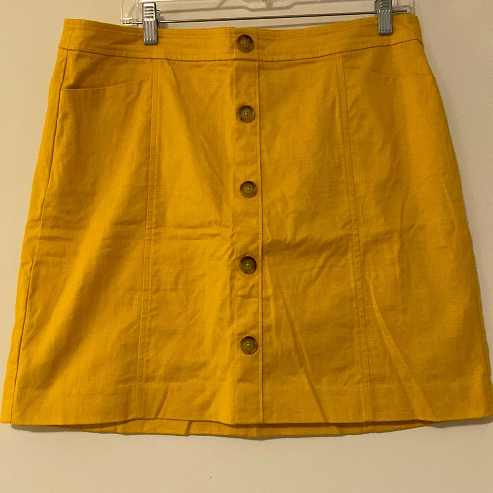 Loft Yellow Mini Skirt